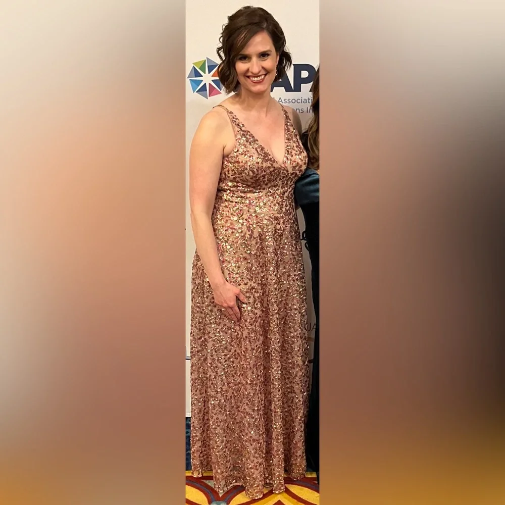 Elegant, Dress The Population, rose gold, evening gown - Picture 1 of 3
